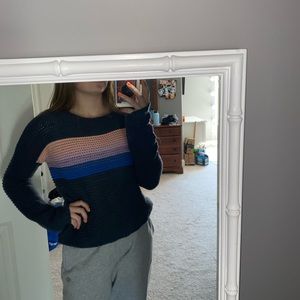 knit sweater with stripes